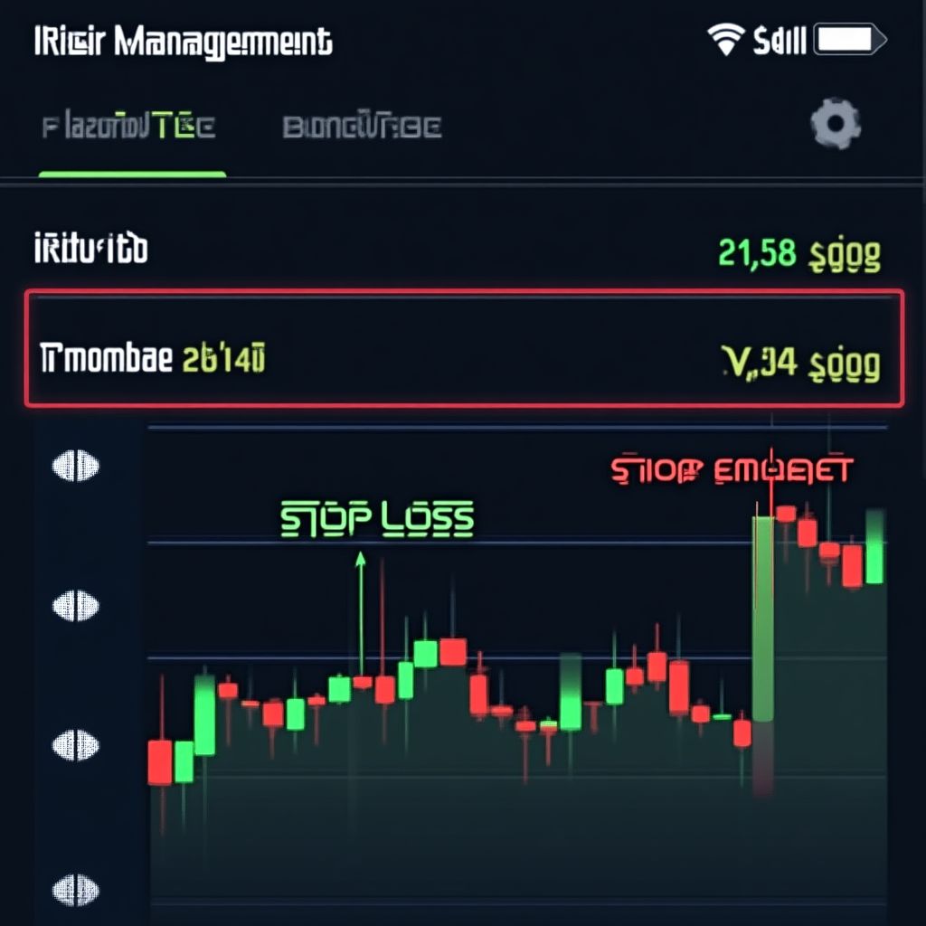 Herramienta de gestión de riesgos mostrando un stop-loss.